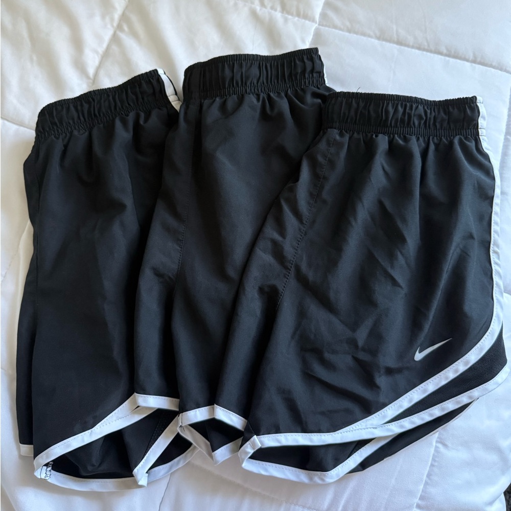 Nike Black Athletic Shorts with White Trim